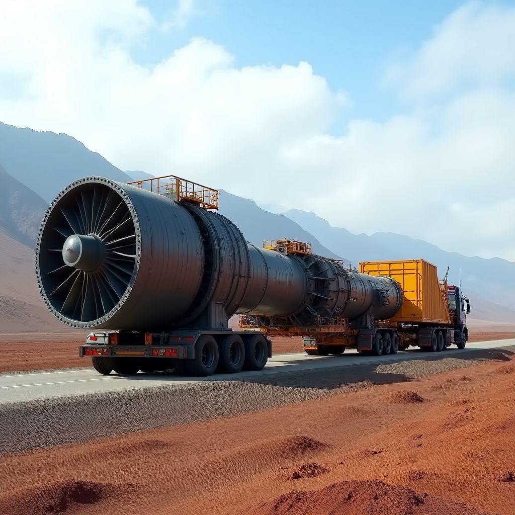 Transporte de equipamiento industrial