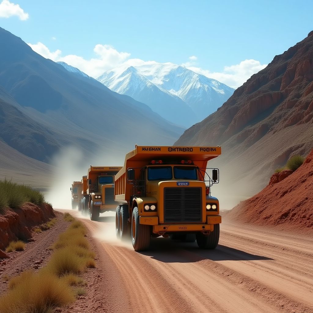Transporte de material para proyecto minero
